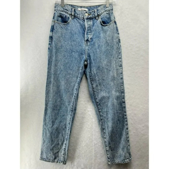PacSun Denim - PacSun Jeans Women's Sz 25 Acid Wash Blue Hi-Rise Straight 100% Cotton Denim